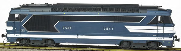 REE Modeles MB-096S - French Diesel Locomotive Class BB 67401 of the SNCF, VENISSIEUX, with skirt, Era III-IV - DCC Sound